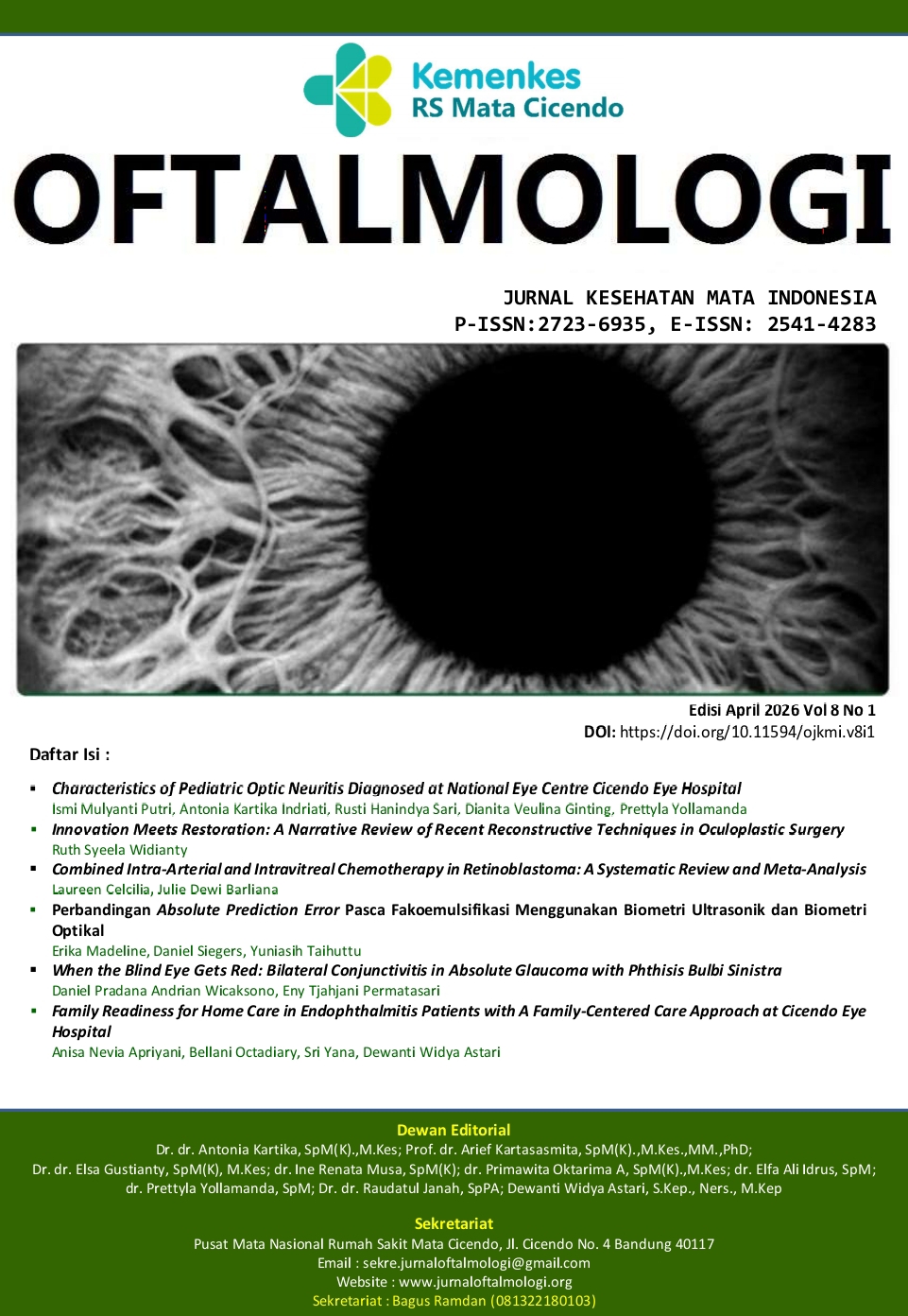 					View Vol. 8 No. 1 (2026): Oftalmologi: Jurnal Kesehatan Mata Indonesia
				